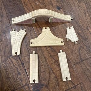 8 Thomas Wooden Railway Clickity Clack Train Track Expansion Pack Lot VGUC